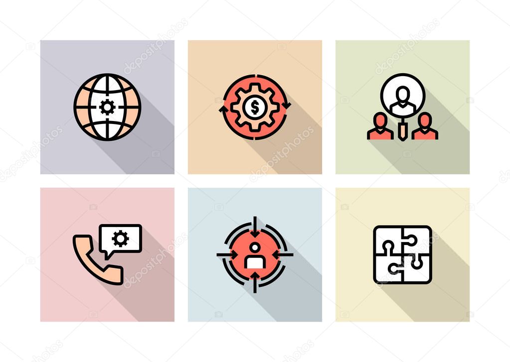 BUSINESS MANAGEMENT ICON CONCEPT
