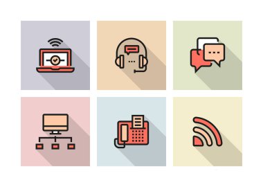 İletişim simgesi kavramı illüstrasyon 