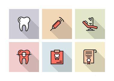 Diş simgesi kavramı illüstrasyon 