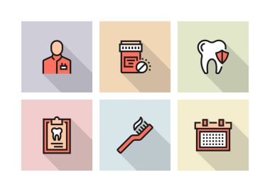 Diş simgesi kavramı illüstrasyon 