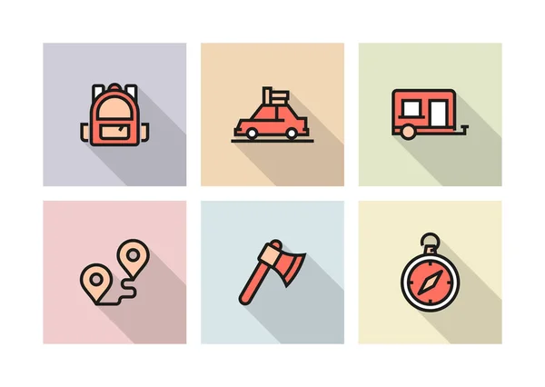 Camping Icon Concept Illustrazione — Foto Stock