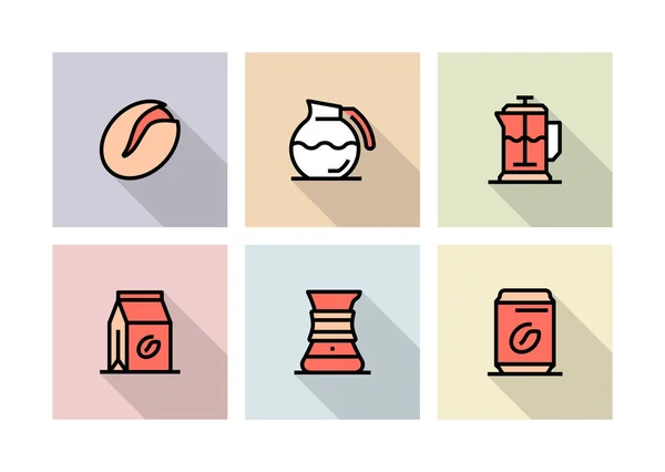 Illustrazione Coffee Icon Concept — Foto Stock