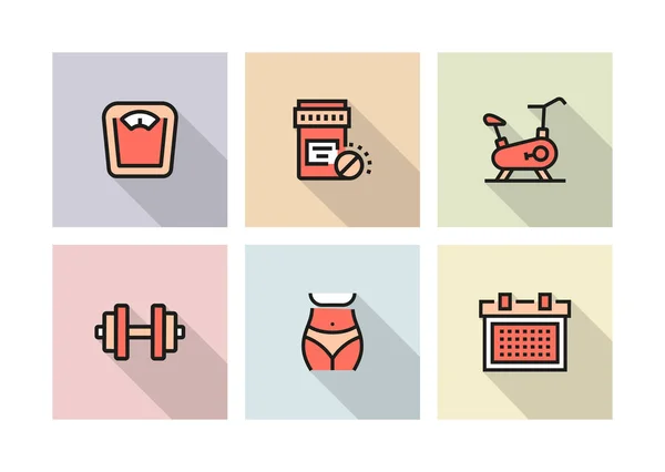 Fitness Icon Concept Ilustración — Foto de Stock