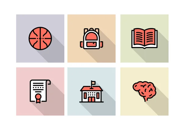 School Icon Concept Illustratie — Stockfoto