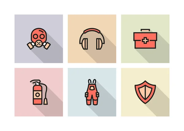 WORK SAFETY ICON CONCEPT