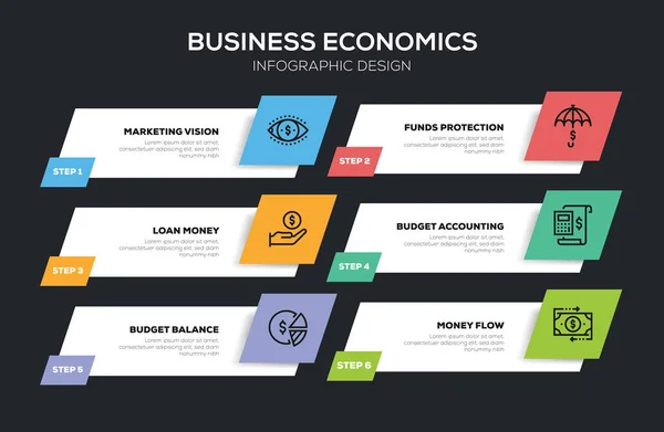 商业经济学信息图设计 — 图库照片