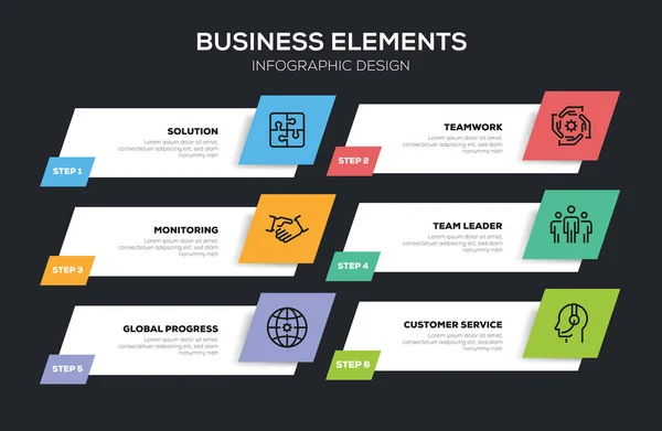 Üzleti Elemek Infographic Design — Stock Fotó