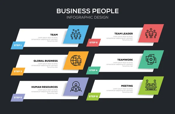 Business Folk Infographic Design — Stockfoto