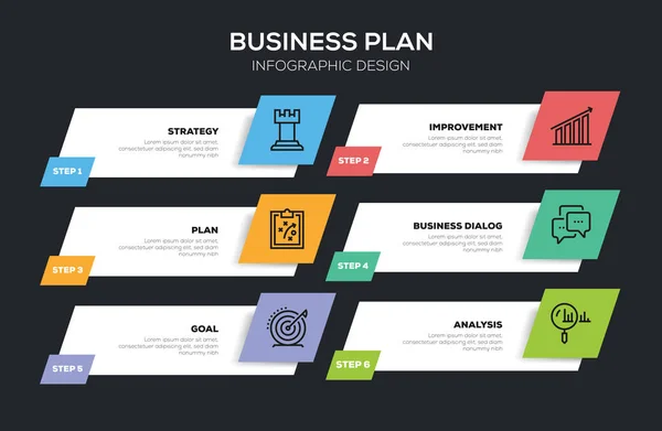 Diseño Infográfico Del Plan Negocio —  Fotos de Stock