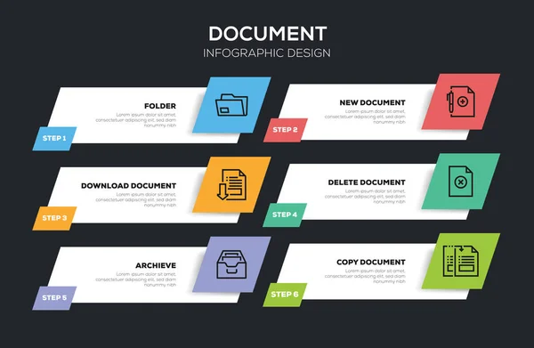 Documento Design Infografico Illustrazione — Foto Stock