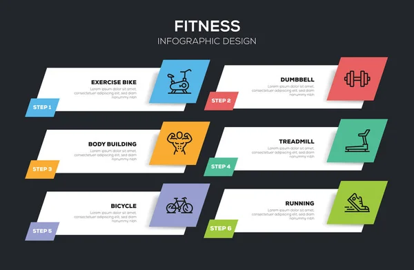 Fitness Infográfico Design Ilustração — Fotografia de Stock