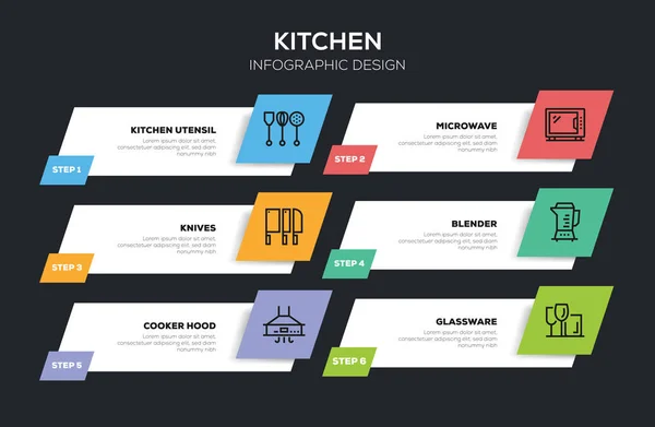 Cocina Infografía Diseño Ilustración —  Fotos de Stock
