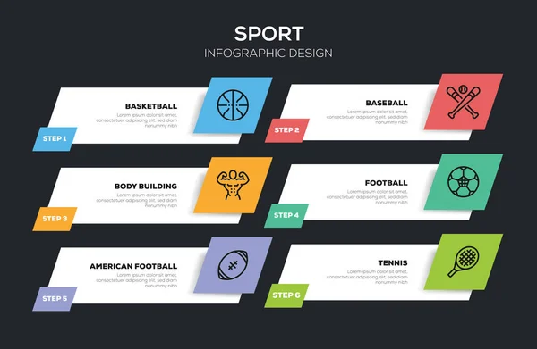 Diseño Infográfico Deportivo Ilustración — Foto de Stock