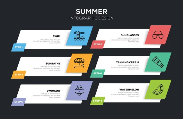 Letni Projekt Infografiki Ilustracja — Zdjęcie stockowe