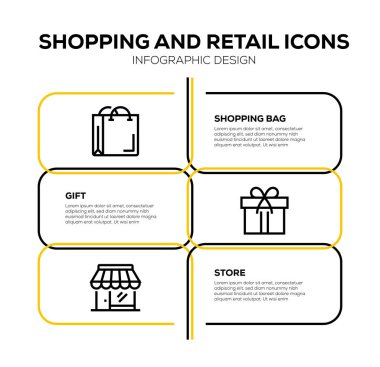 Alışveriş ve perakende Icon Set