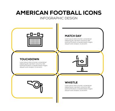 Amerikan futbolu Icon set