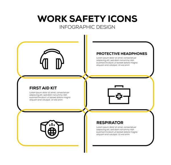 Werkveiligheid Icoon Set — Stockfoto