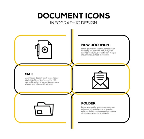 Documento Icon Set Ilustración —  Fotos de Stock