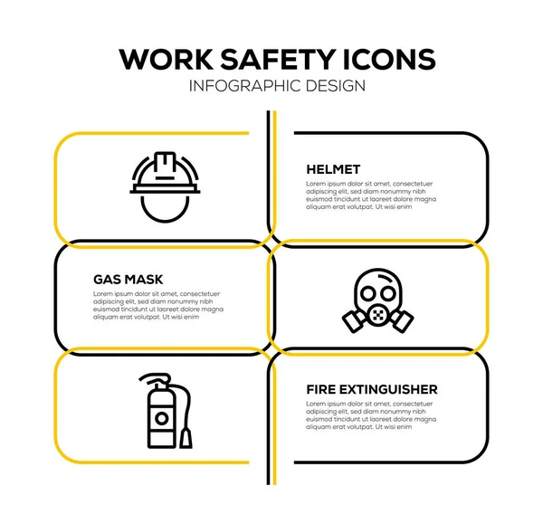 Werkveiligheid Icoon Set — Stockfoto