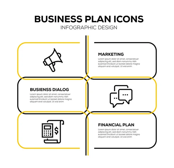 Business Plan Icon Set — Stock Photo, Image