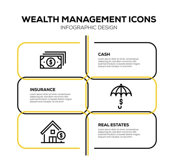 Wealth Management Icon Set — Stockfoto