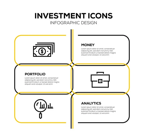 Set Investissement Icon Illustration — Photo