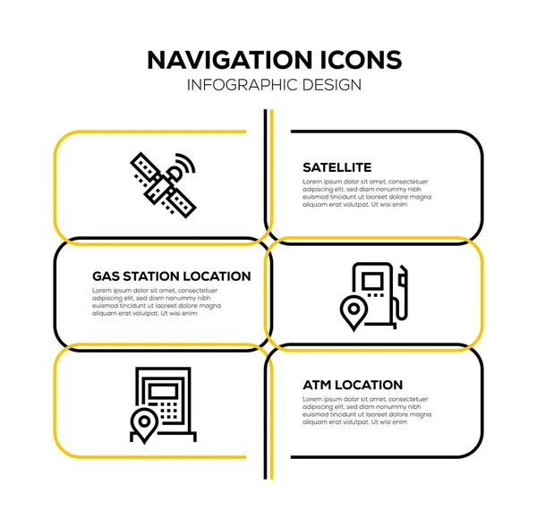 Навигационный Набор Icon Иллюстрация — стоковое фото