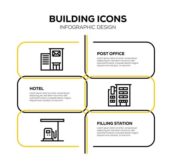 Conjunto Ícono Construcción Ilustración — Foto de Stock