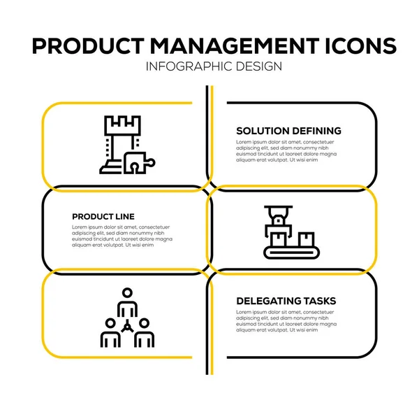 Icon Set Für Das Produktmanagement — Stockfoto