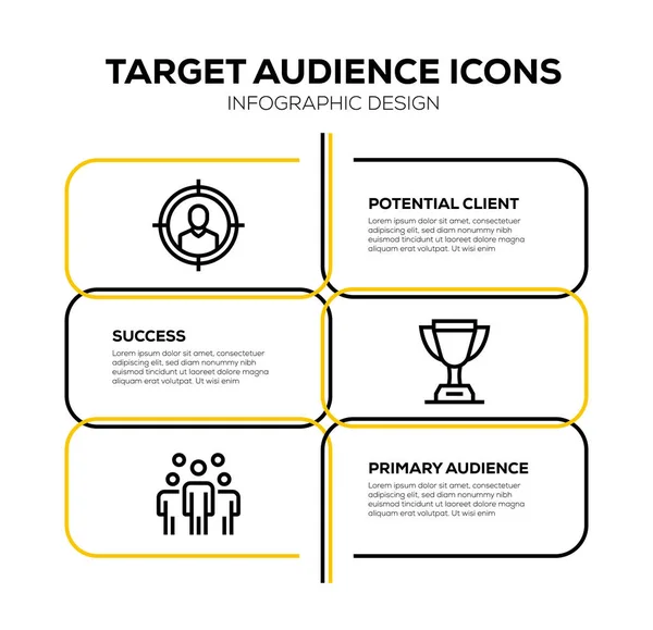 Audiência Target Icon Set — Fotografia de Stock