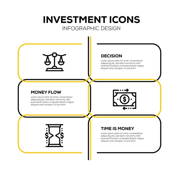 Investimento Icon Set Ilustração — Fotografia de Stock