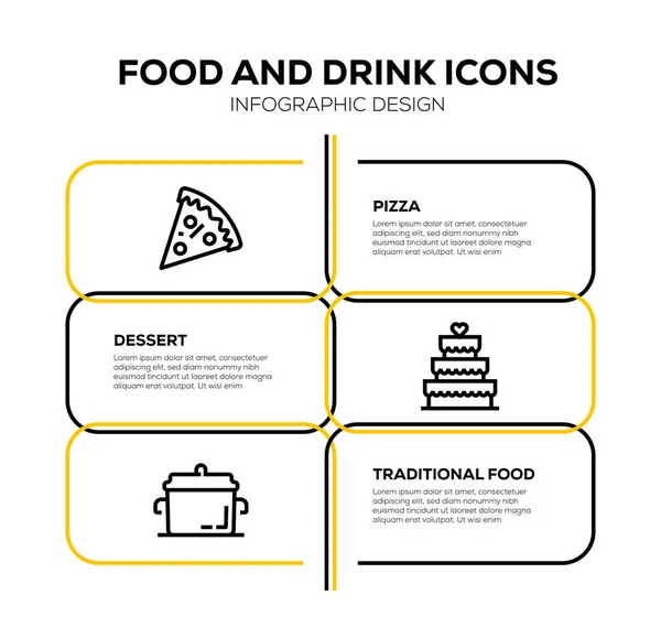 Food Drink Icon Set — стокове фото