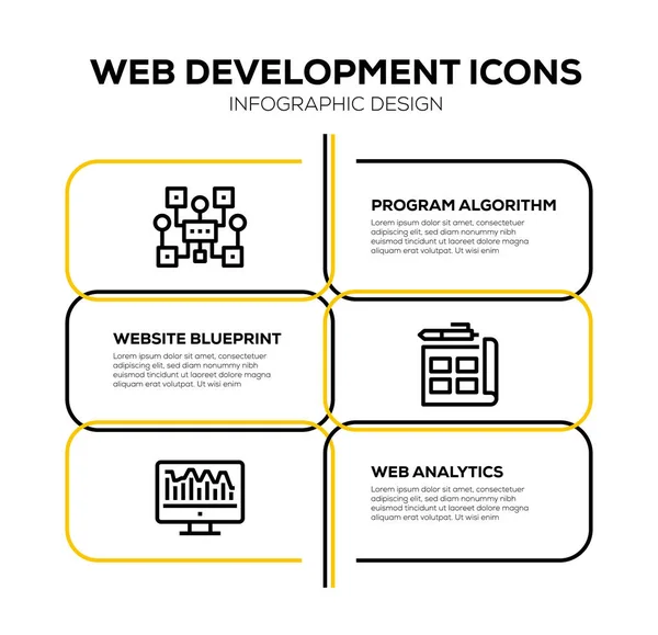 Icon Für Web Entwicklung Gesetzt — Stockfoto