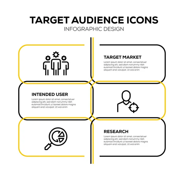 Target Audience Icon Set — Stock Photo, Image