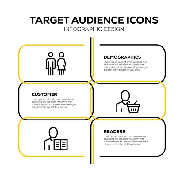 目标观众图标集 — 图库照片