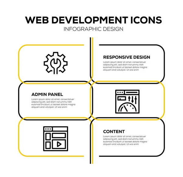 Icon Für Web Entwicklung Gesetzt — Stockfoto