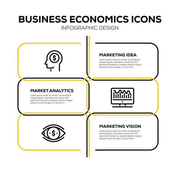 Zakelijke Economie Icon Set — Stockfoto