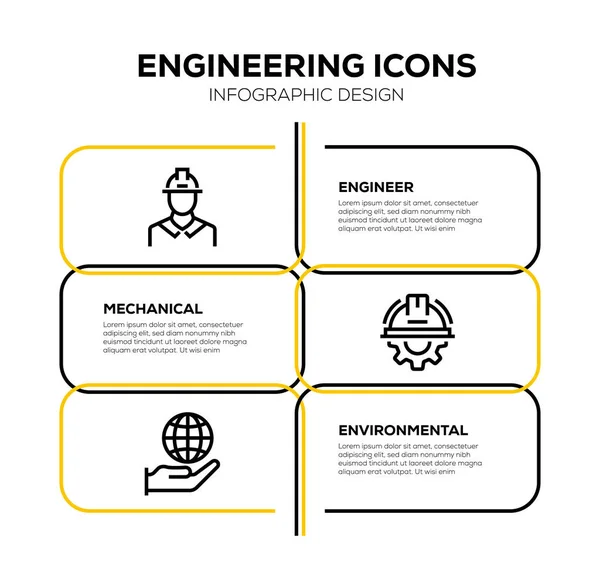 Engineering Icon Set Illustration — Stockfoto