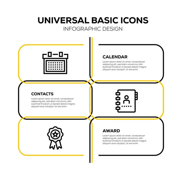 Conjunto Iconos Universal Basic — Foto de Stock