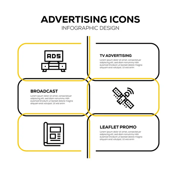 Advertising Icon Set — ஸ்டாக் புகைப்படம்