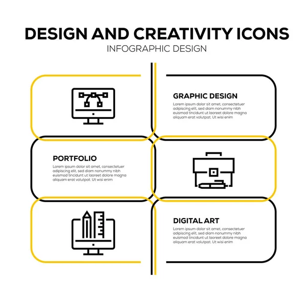 Design Und Kreativität Icon Set — Stockfoto