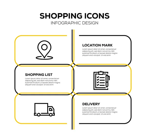 Shopping Icon Set Illustration — Stockfoto