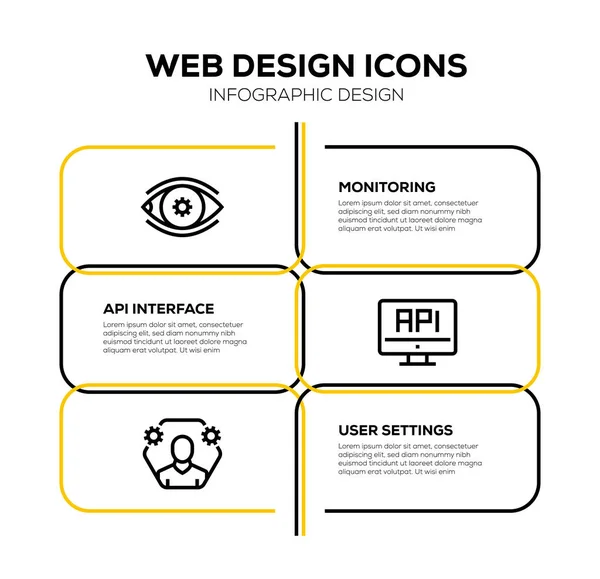 Juego Iconos Diseño Web —  Fotos de Stock
