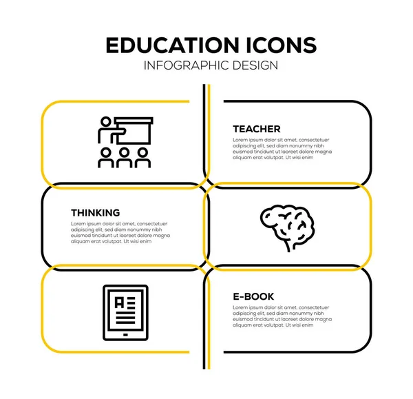 Educación Icon Set Ilustración —  Fotos de Stock
