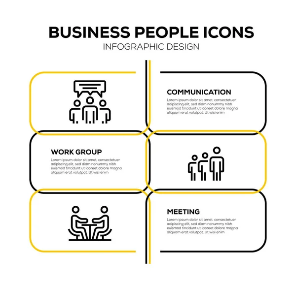 Personas Empresarias Set Iconos —  Fotos de Stock