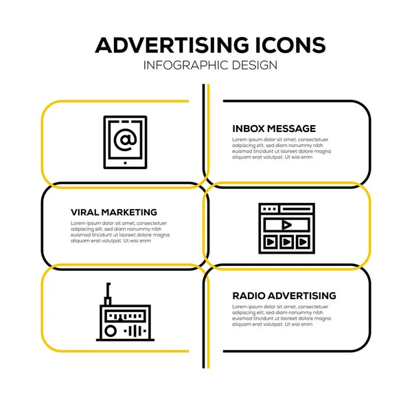 広告アイコンセット イラスト — ストック写真