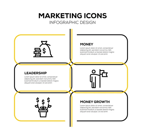 Marketing Icon Set Illustration — Stockfoto
