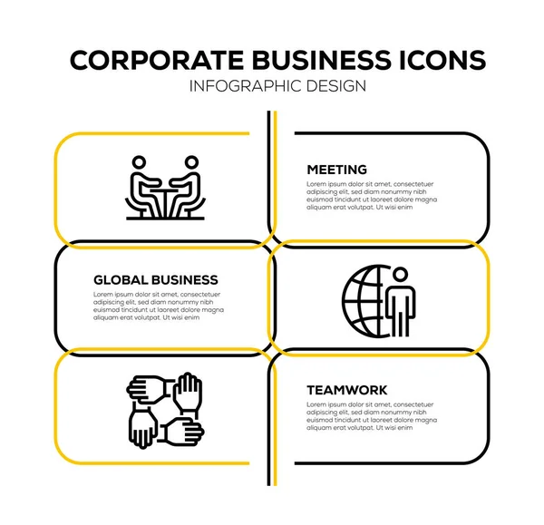 Corporate Business Icon Set — Stock Photo, Image