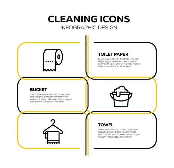 Reiniging Icon Set Illustratie — Stockfoto