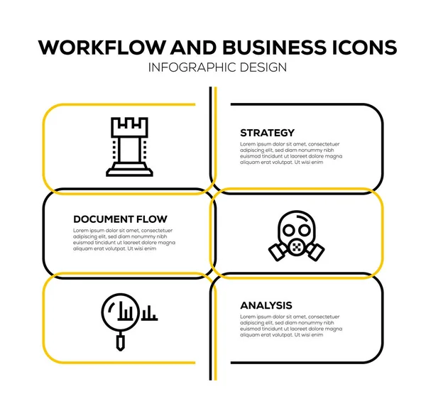 Zestaw Ikon Workflow Business — Zdjęcie stockowe